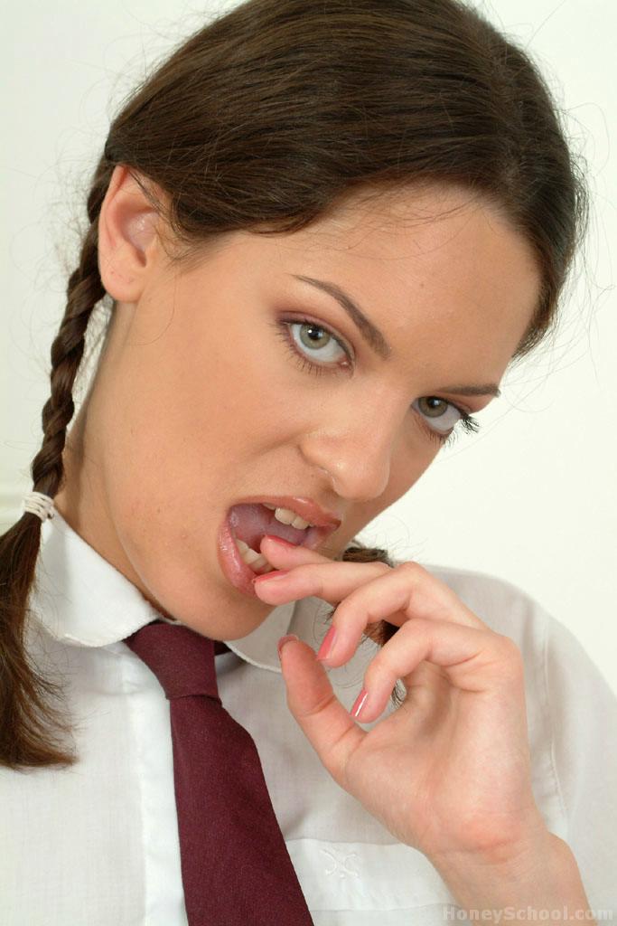 Olivia York School Girl Loves Herself