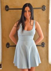 Sexy Satin Blue Attire