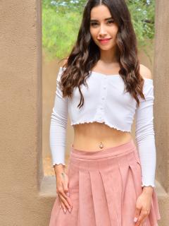 Pink Miniskirt And Heels